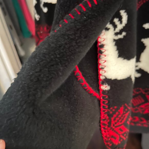 Ladies Reversible and Washable Fleece Stadium Length Coat - Picture 8 of 10